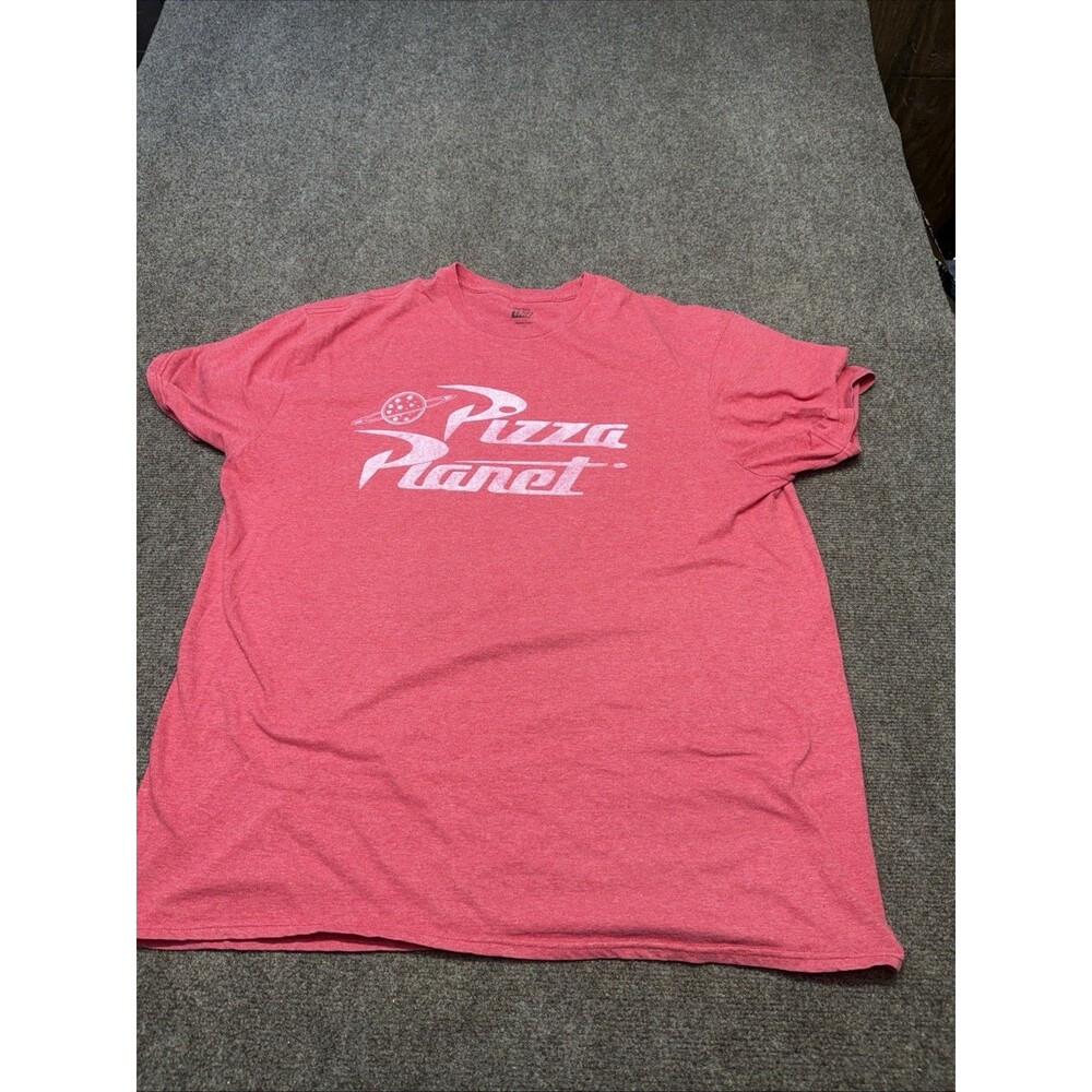 Disney Pixar Toy Story Pizza Planet Red Cotton Blend T-Shirt Size XL